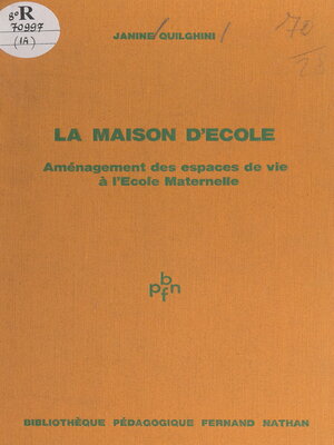 cover image of La maison d'école